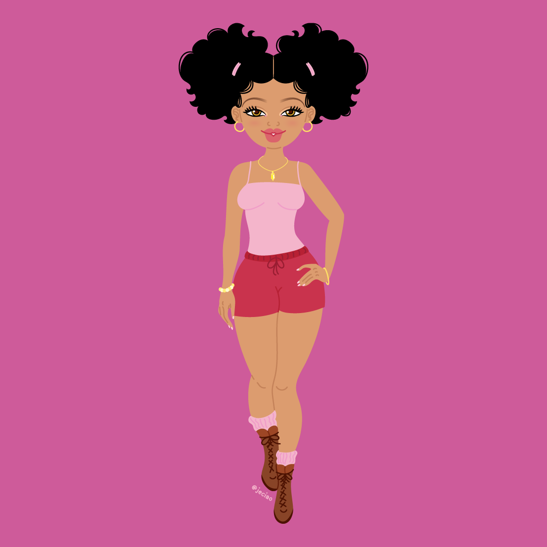 Bratz and Barbie inspired character vector